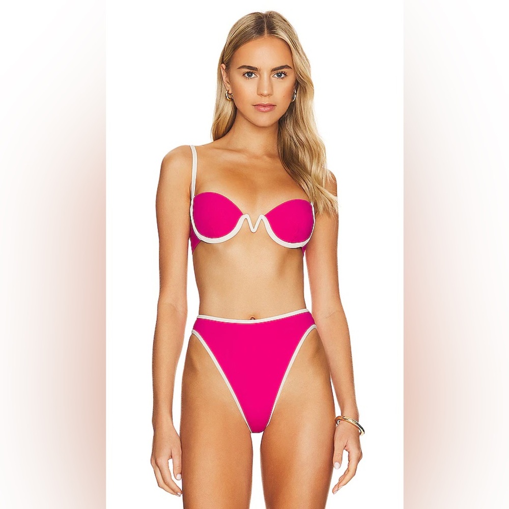 L*Space | Nico Bikini Set in Bougainvillea & Cream